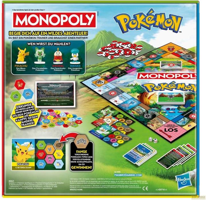 Produktbild Hasbro Gaming Monopoly Pokemon (Deutsch, 2 - 6 Spieler)