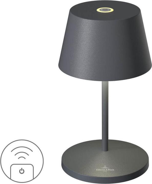 Villeroy & Boch SEOUL RC Akku-Tischlampe Anthrazit 2,2W steuerbare Lichtfarbe IP65 97201