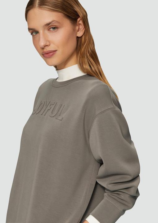 Produktbild S.Oliver Sweatshirt Scuba-Sweatshirt aus Modalmix mit 3D-Schriftzug (42)
