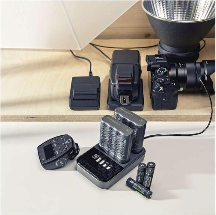 Produktbild GP Batteries GP Pro P461 nabíječka, USB, 60 min. + 4x AA Recyko+ 2700 (1 Stk., AA, AAA)