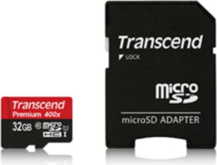 Productafbeelding Transcend Premium 400x (32 GB, microSDHC, U1, UHS-I)