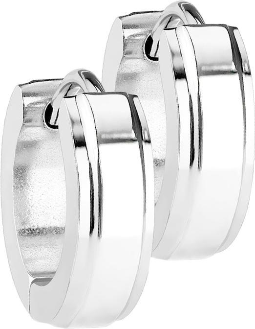 Immagine prodotto Star Piercing Orecchino ad aletta in argento con striscia argentata sottile (senza ottone, Acciaio chirurgico 316L)