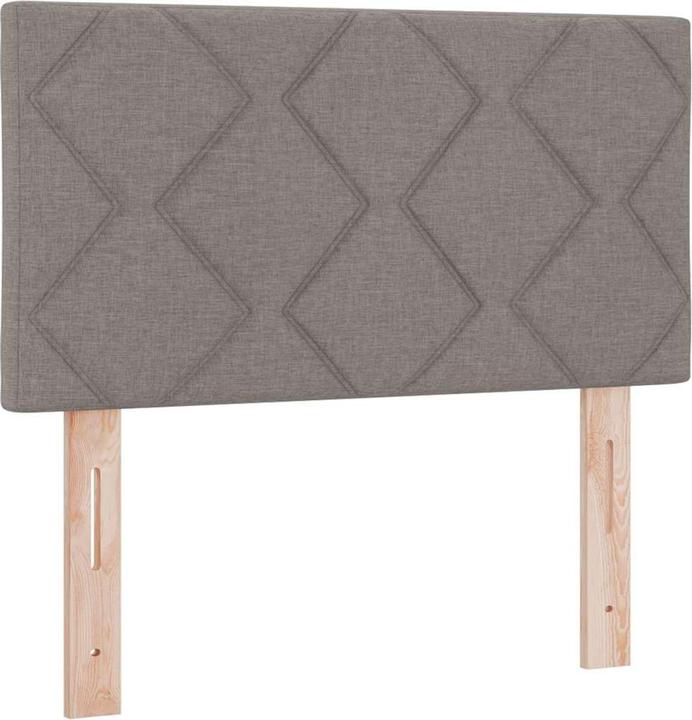 Actual product image VidaXL Box spring bed with mattress fabric taupe (80 x 200 cm)
