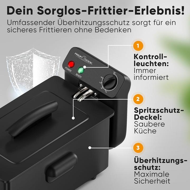 Produktbild BlockX Friteuse PC FR 1325 mit Kaltzone & Spritzschutz