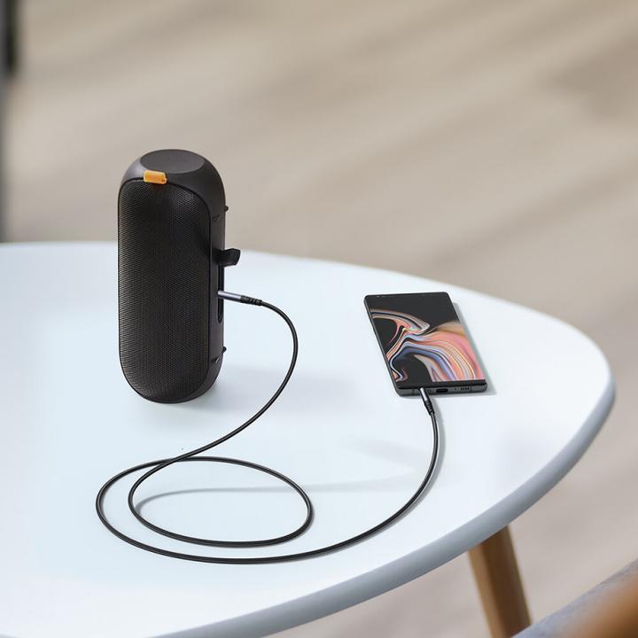 Produktbild Joyroom Stereo-Audiokabel AUX 3,5 mm Miniklinke 1,2 m schwarz (SY-A08) (1.20 m, 3.5mm Klinke (AUX))