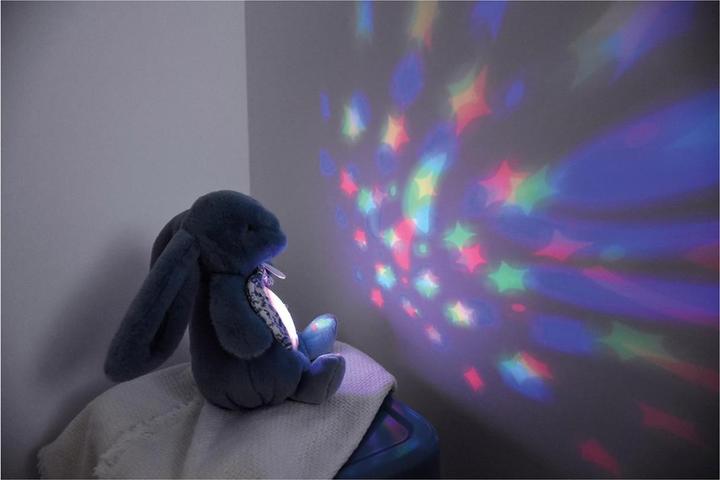 Actual product image Doudou et Compagnie Night light stars & music, rabbit blue 19cm