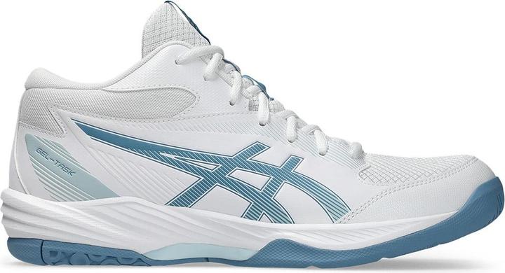 Weiss mit blauen Akzenten