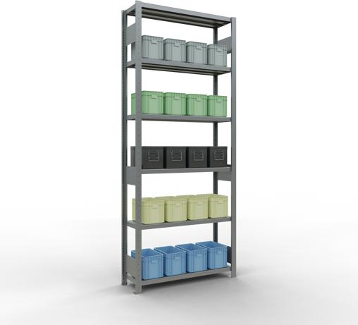 Actual product image Schulte Lagertechnik MULTIplus250 basic racking system with length ledgers