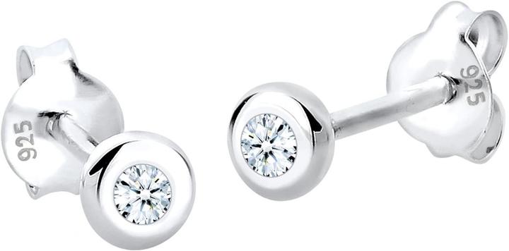 Immagine prodotto Elli Orecchini basic con diamante, perle scintillanti e design elegante (Argento 925, Hoogglans Gepolijst, non è un problema di sicurezza)