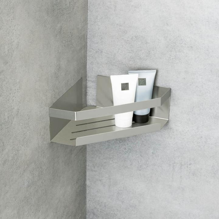 Produktbild Wenko SW Eckablage Meleto silber (285 x 18 x 80 cm)