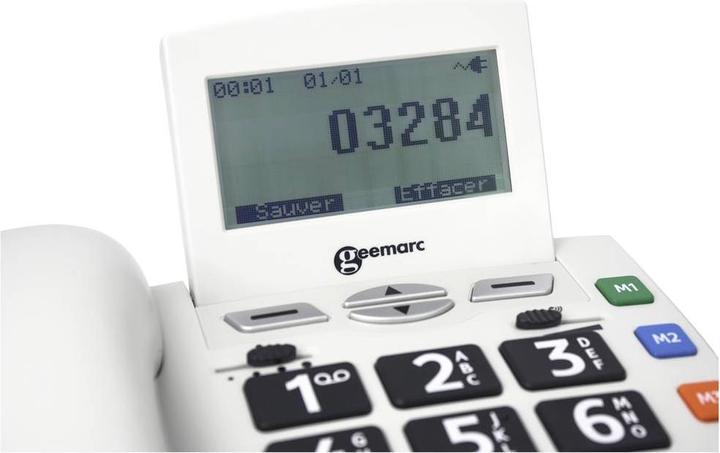 Actual product image Geemarc Pack SERENTIES Corded Senior Phone Caseband Sensor Illuminated Display White