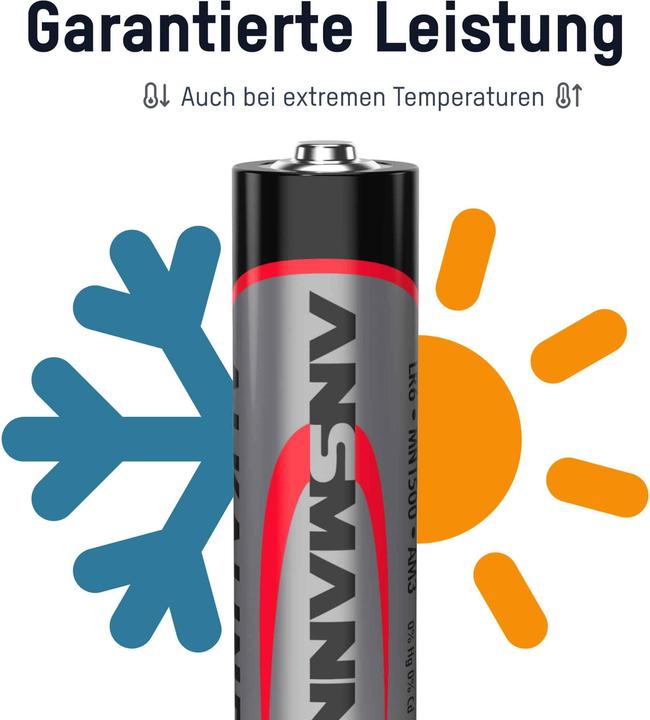 Immagine prodotto Ansmann Batteria alcalina (100 pz., AA, 2700 mAh)
