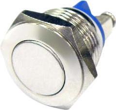RND Components Vandal-proof pushbutton, 1 NO contact, push-button end, IP65, screw terminal
