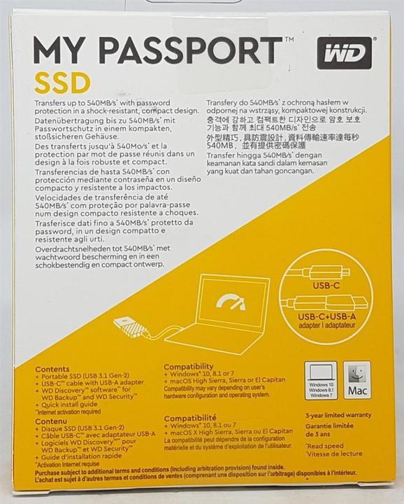 Productafbeelding WD Mijn Passport SSD (2000 GB)