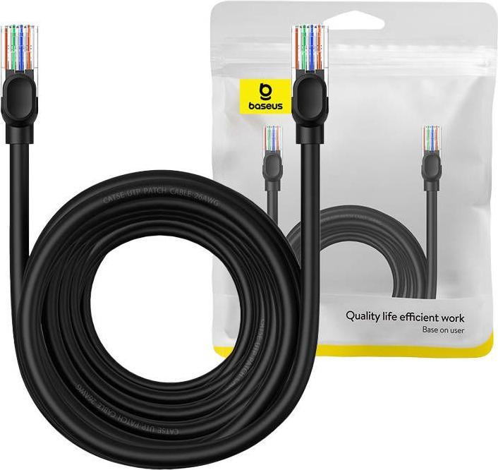 Immagine prodotto Baseus Cavo di rete Ethernet CAT5, 10m (nero) (CAT5, 10 m)