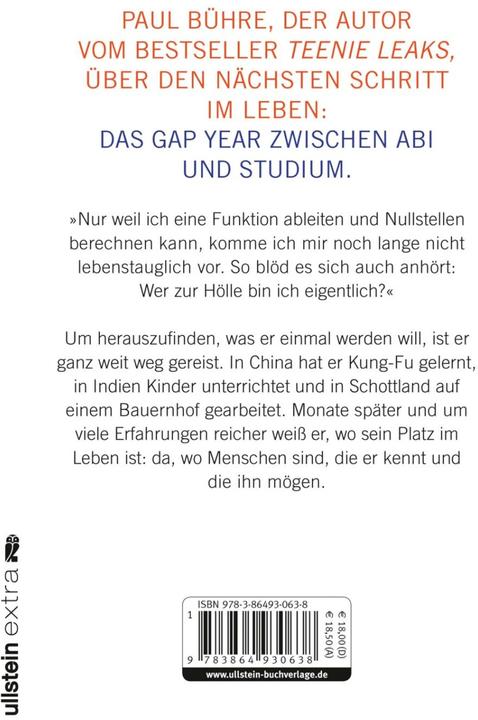 Produktbild Das Jahr nach dem Abi (Deutsch, Paul D. Bühre, 2019)