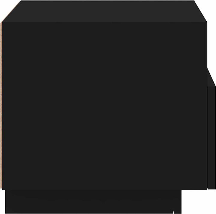 Produktbild vidaXL Nachttisch mit LED-Leuchten Schwarz 40x39x37 cm,Farbe (40 x 39 x 37 cm)