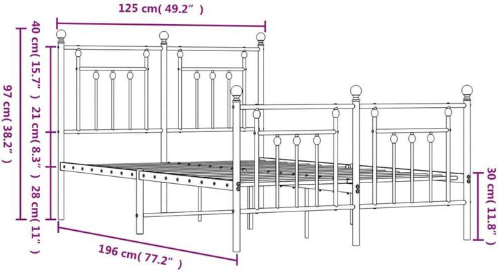 Produktbild vidaXL Bettgestell (120 x 190 cm)