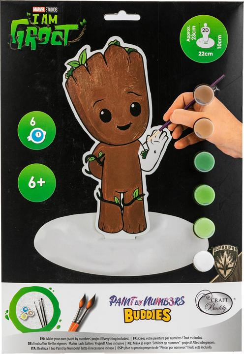 Actual product image Craft Buddy Groot XL Buddy, Paint By Numbers Kit