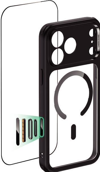 Produktbild ESR Classic Hybrid Magnetic Case (Camera Control), for iPhone 17 Pro, Clear Black (Apple iPhone 17 Pro)
