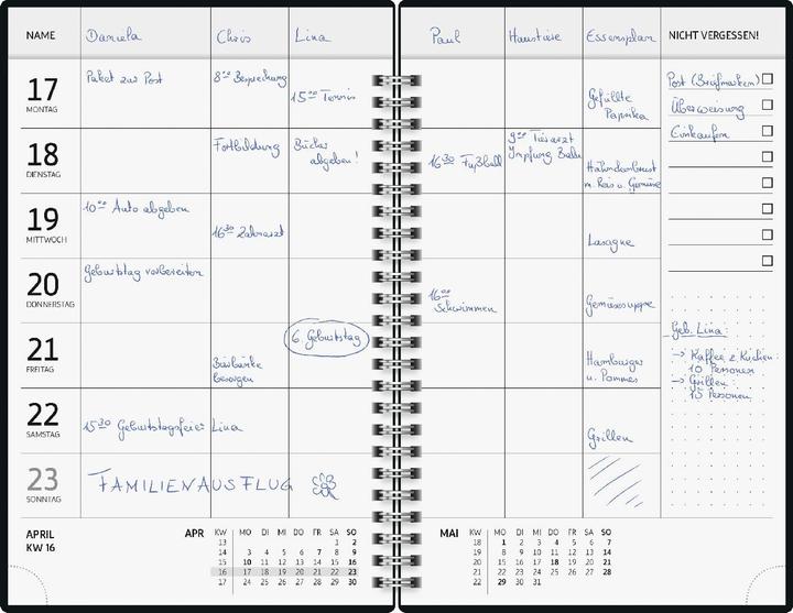 Immagine prodotto Libro calendario planner famiglia (A5, Tedesco)