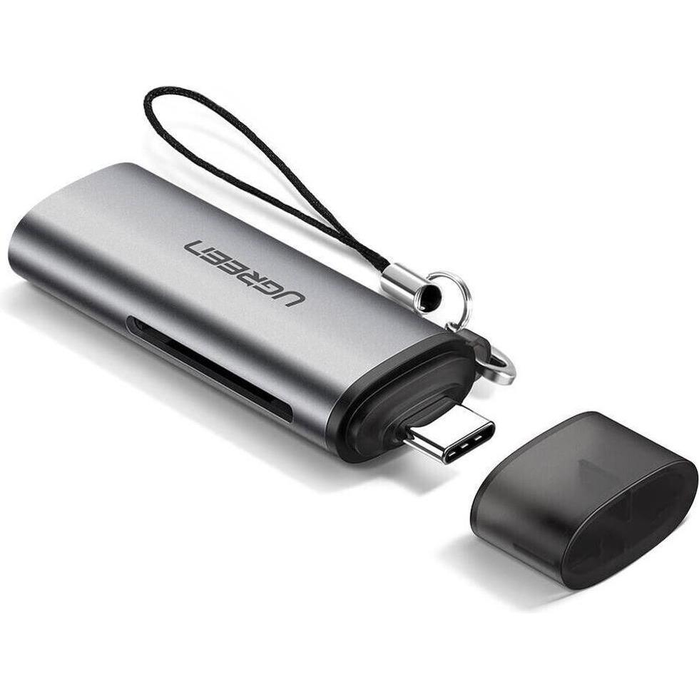 Ugreen Lettore di schede 2in1 (USB-C), Lettore di schede di memoria, Grigio