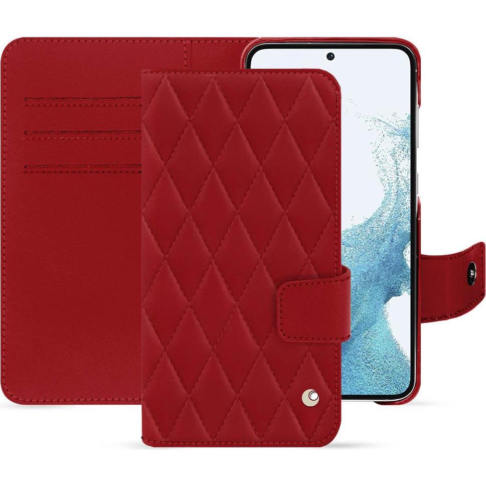 Noreve Lederschutzhülle Samsung Galaxy S23 (Samsung Galaxy S23), Smartphone Hülle, Rot
