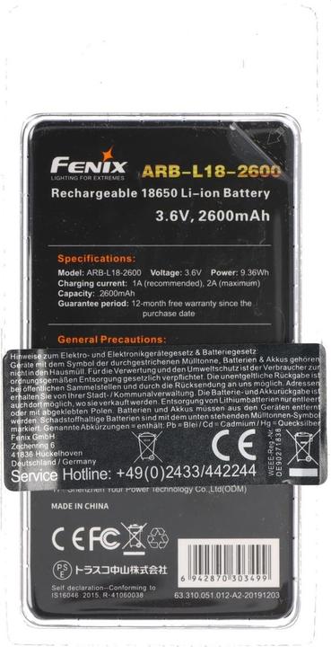 Produktbild Fenix ARB-L2 18650