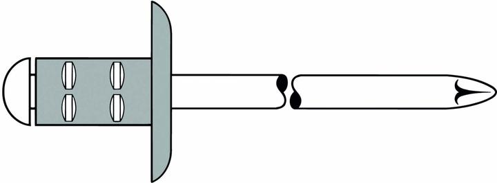 Produktbild Gesipa Polygrip Blindniet 4,8x17 Al/St Grosskopf KS 6,5-13,0mm (Pack mit 250 St)