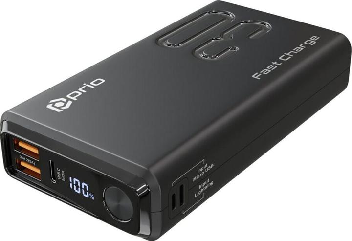 Produktbild prio Fast Charge (22.5W SCP/ 18W PD / QC3.0) Powerbank 30.000mAh schwarz (30000 mAh, 111 Wh)