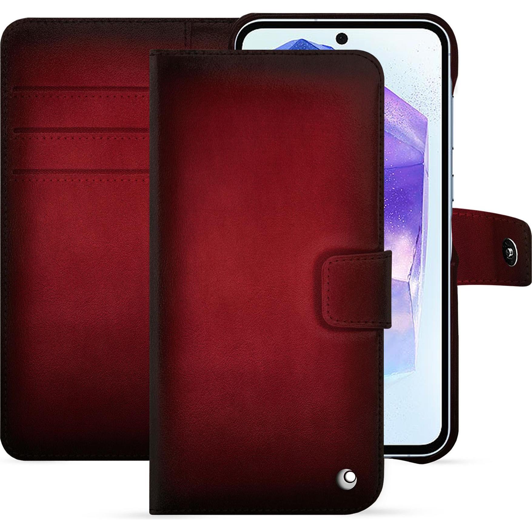 Noreve Lederschutzhülle Samsung Galaxy A55 (Samsung Galaxy A55), Smartphone Hülle, Rot