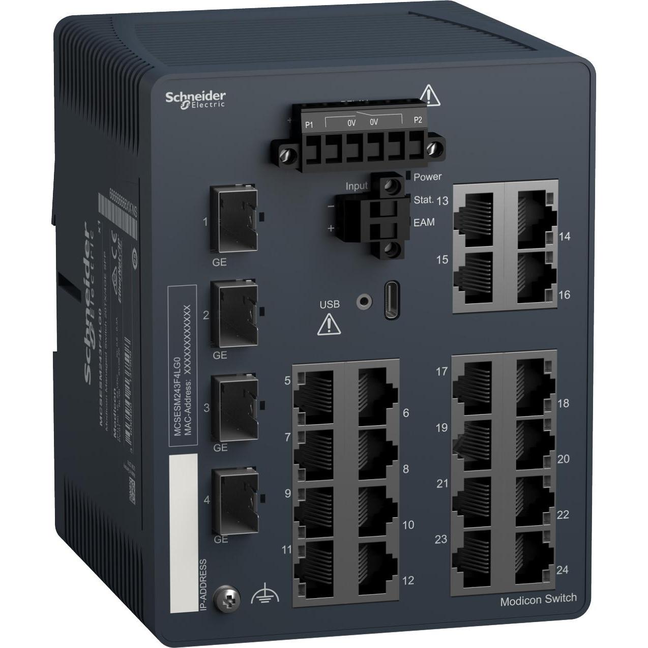 Schneider Electric MCSESM243F4LG0 (20 Ports), Netzwerk Switch