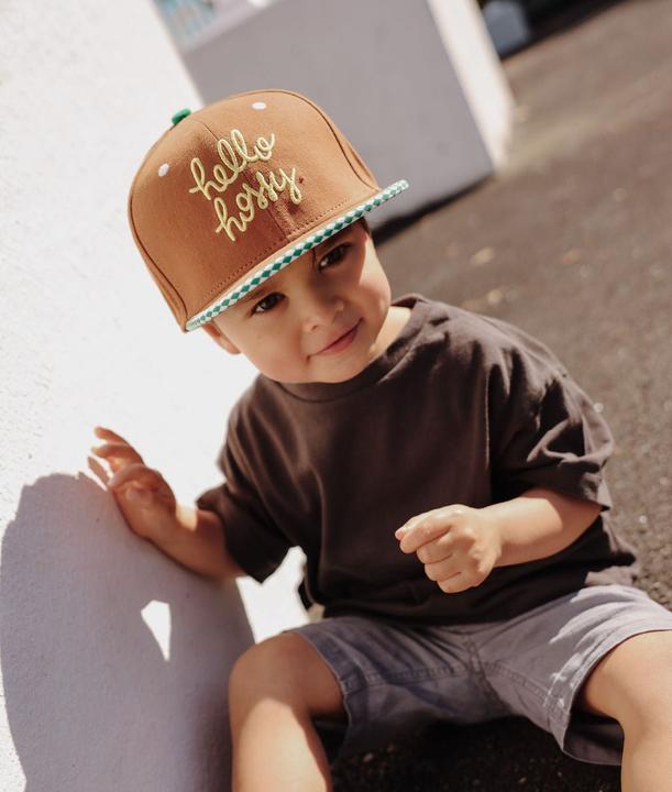 Actual product image Hello Hossy Chessy Green Cap - Green / Brown (44 - 48, 52 - 56, 48 - 52)