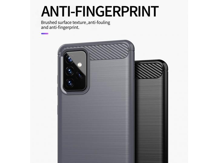 Produktbild Screenguard Samsung Galaxy A72 Hülle Carbon Brushed Soft TPU (Samsung Galaxy A72)