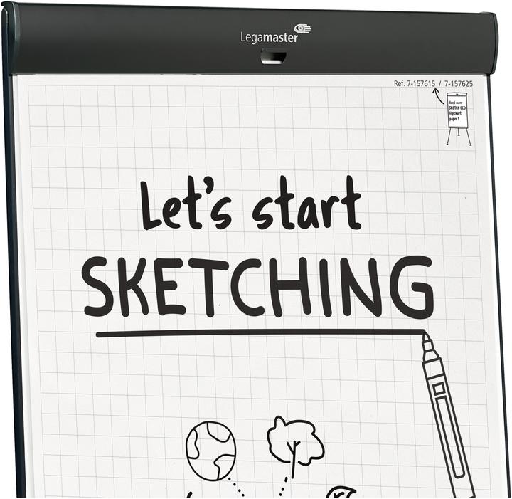 Produktbild Legamaster SKETCH PRO mobiles Flipchart Rundfuss