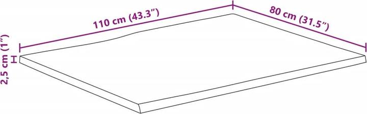 Produktbild vidaXL Tischplatte (110 x 80 cm)
