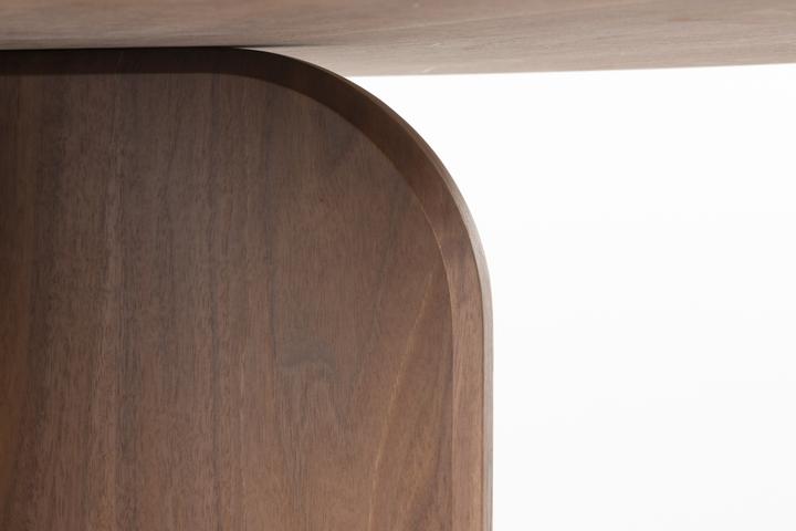 Image du produit White Label Living Dining Table Laurent Walnut (120 x 75 cm)