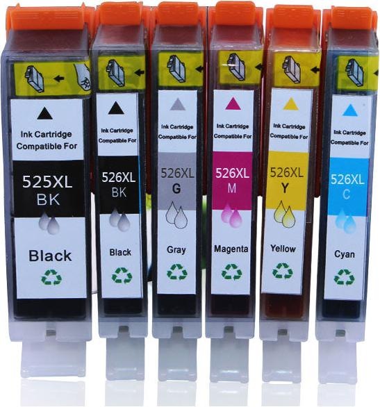 Produktbild Hermex Kompatible Tintenpatrone für Canon PIXMA MG6250 (M, PGBK, GY, C, Y, BK)