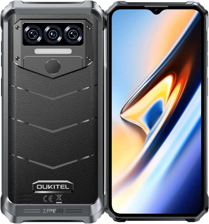 Actual product image Oukitel WP38 (6.52" - NFC - 10 600 mAh - 256 GB, 6 GB RAM) Black (256 GB, Black, Noir, 6.52", Dual SIM)