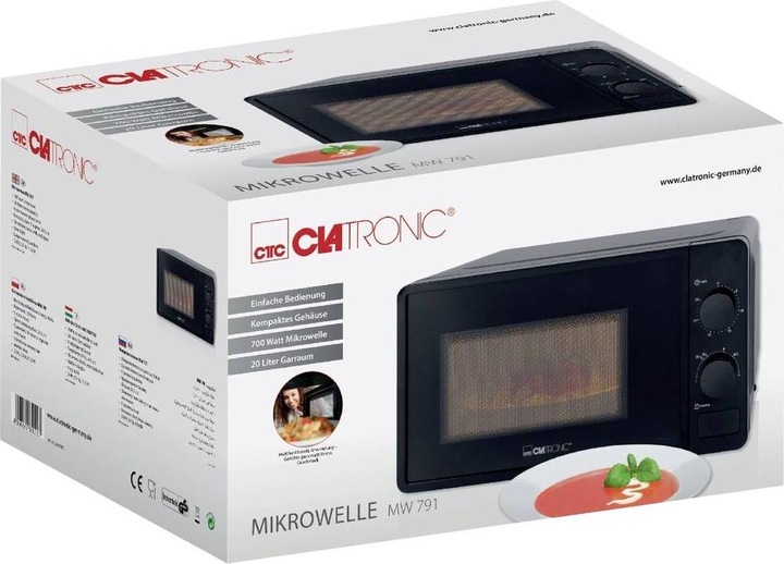 Image du produit Clatronic Micro-ondes MW 791 20L 700 Watt MW 785 (noir) (20 l)