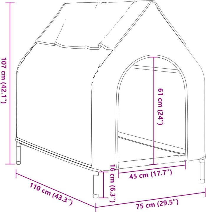 Actual product image vidaXL Kentigern (Dog house)