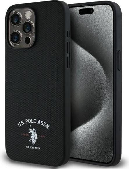Actual product image U.S. Polo US Polo USHCP15XPARK iPhone 15 Pro Max 6.7 black/black Printed DH Logo (Apple iPhone 15 Pro Max)