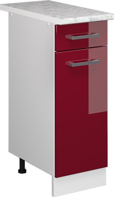 Bordeaux Hochglanz, Rot, Rot Hochglanz, Weiss