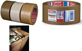 Actual product image tesa tesapack packaging tape 4124, made of PVC, 75 mm x 66 m (75 mm)
