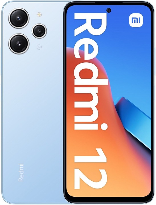 Actual product image Xiaomi Redmi 12 (128 GB, Sky blue, Midnight Black, 6.79", Hybrid Dual SIM, 50 Mpx, 4G)