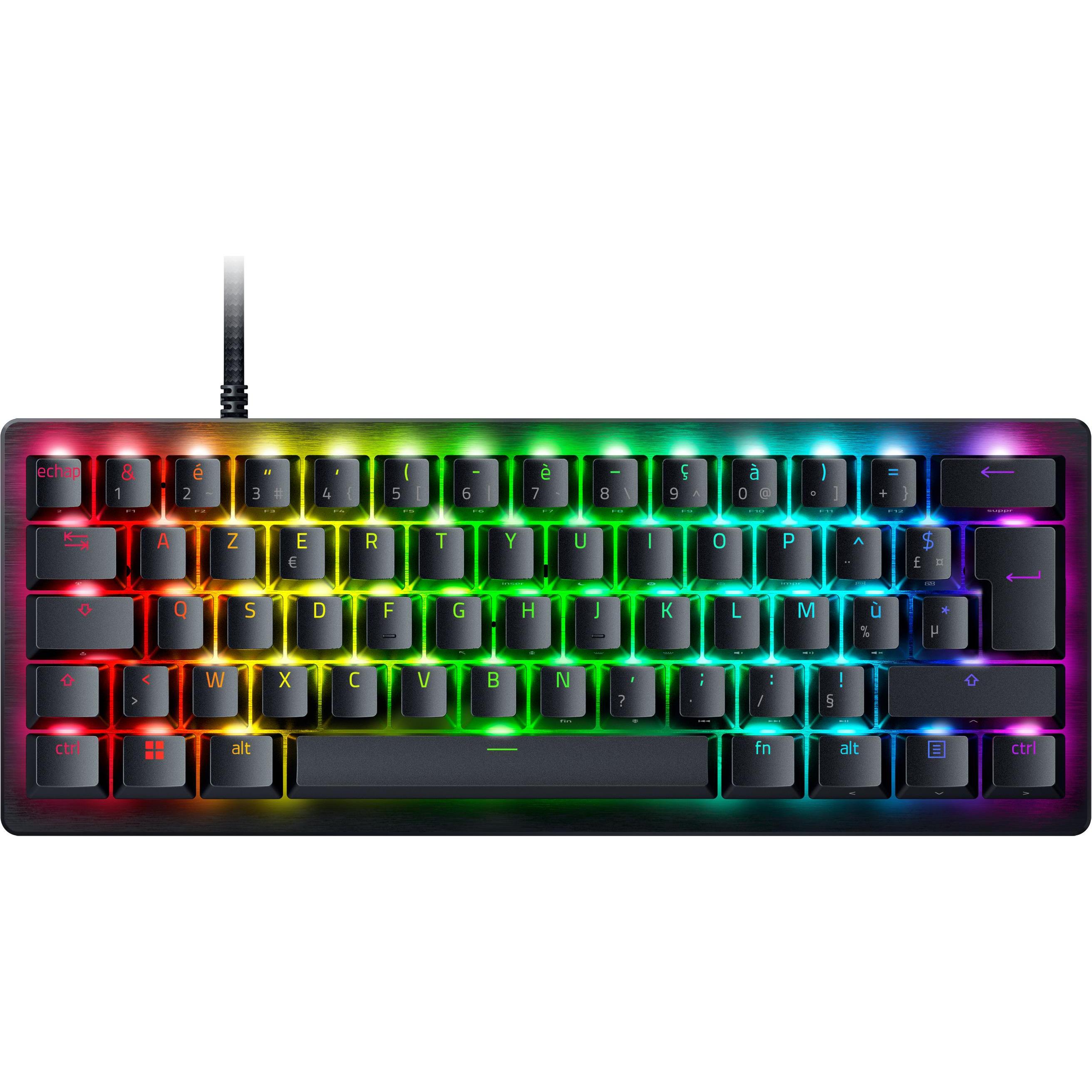 Razer Clavier jeu Huntsman V3 Pro Mini - AZERTY Interruttori opzionali analogici - (Senza layout di tastiera, Cablato), Tastiera, Nero