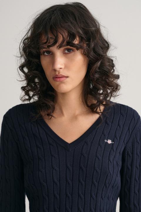 Image du produit GANT Pull en Coton Élastique à Col en V (M)