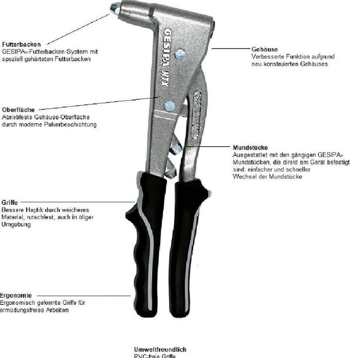 Actual product image Gesipa Blindnietzange NTX (285 mm)
