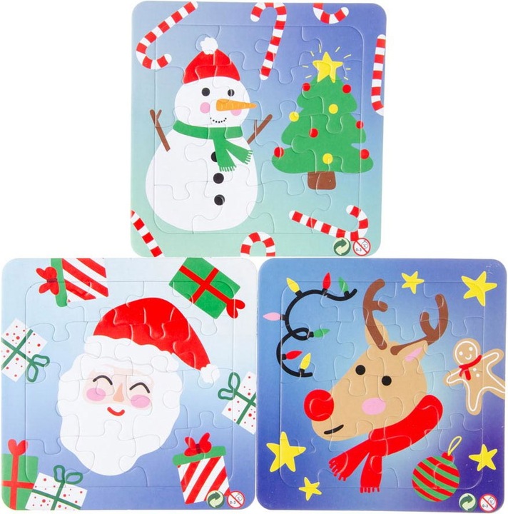 Actual product image LG-Imports Christmas jigsaw puzzle, 16pcs.