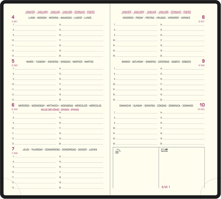 Produktbild Exacompta Agenda de poche "Eurotime 16" 2023, Cassandra (Französisch)